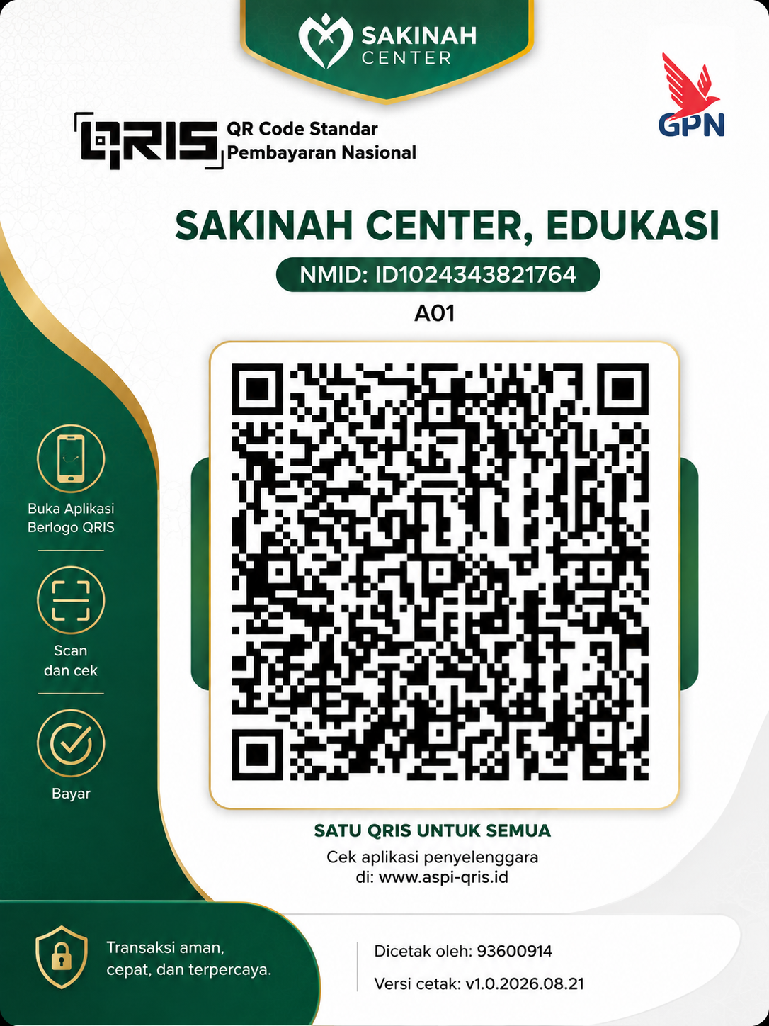 QRIS SAKINAH CENTER, EDUKASI